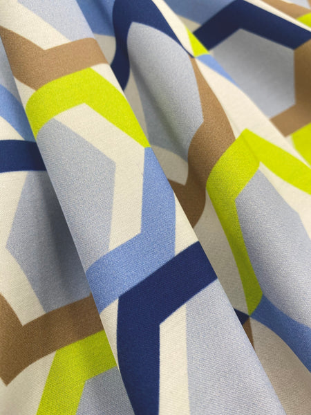 RV-7582W HONEYCOMB PRINT VISCOSE SATIN. ITALY