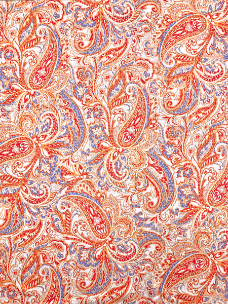 S-7591W PAISLEY PRINT SILK VISCOSE CHARMEUSE. ITALY.