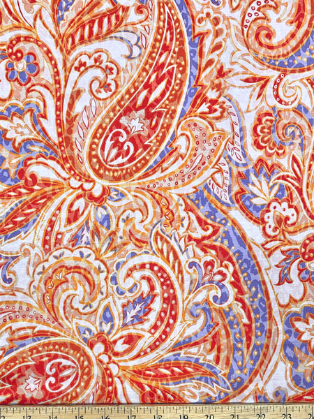 S-7591W PAISLEY PRINT SILK VISCOSE CHARMEUSE. ITALY.