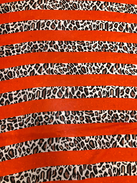 CP-7484W STRIPED ANIIMAL PRINT COTTON VOILE. ITALY
