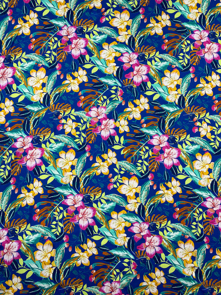 RV-7583W FLORAL FIESTA PRINT VISCOSE SATIN. ITALY