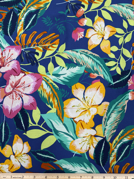 RV-7583W FLORAL FIESTA PRINT VISCOSE SATIN. ITALY