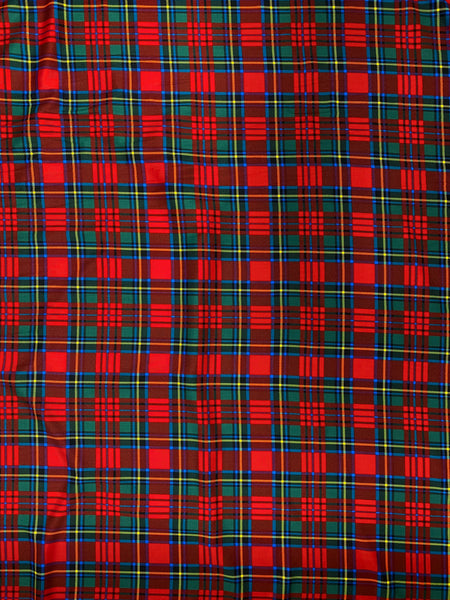 RV-7584W TARTAN PRINT VISCOSE CHALLIS. ITALY