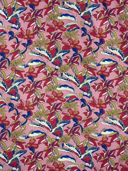 RV-7585W SWEET FLORAL PRINT VISCOSE CHALLIS. ITALY