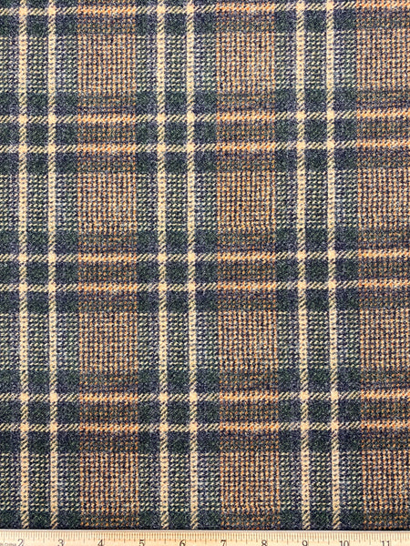 WS-7722W MARC JACOBS-INSPIRED PLAID PRINT LIGHTWEIGHT WOOL COATING. ITALY