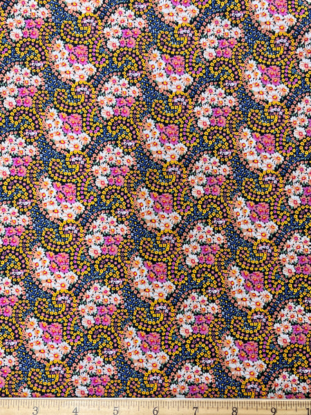 CP-7737W DESIGNER SUMMER FLORAL PRINT COTTON POPLIN. J.CREW. ITALY