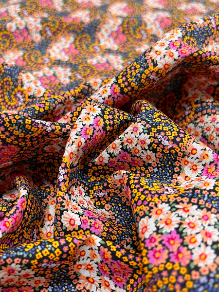 CP-7737W DESIGNER SUMMER FLORAL PRINT COTTON POPLIN. J.CREW. ITALY