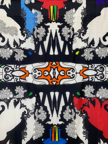 DS-1021 "COLOMBINA" - ETRO DIGITAL PRINT SILK SCARF. MADE IN ITALY