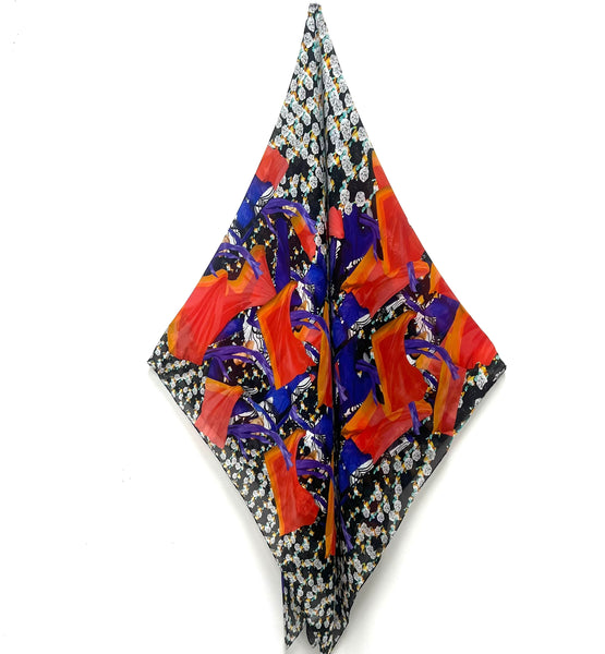 PP-5005 "SACRED DANCE" - PETER PILOTTO DIGITAL PRINT SILK SCARF. MADE IN ITALY