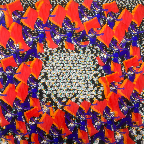 PP-5005 "SACRED DANCE" - PETER PILOTTO DIGITAL PRINT SILK SCARF. MADE IN ITALY