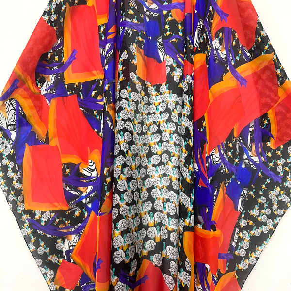PP-5005 "SACRED DANCE" - PETER PILOTTO DIGITAL PRINT SILK SCARF. MADE IN ITALY