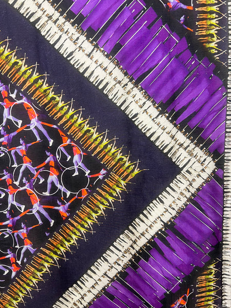 PP-5004 "SACRED DANCE" - PETER PILOTTO DIGITAL PRINT CASHMERE MODAL SCARF. MADE IN ITALY