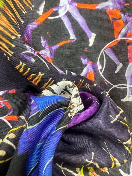 PP-5004 "SACRED DANCE" - PETER PILOTTO DIGITAL PRINT CASHMERE MODAL SCARF. MADE IN ITALY
