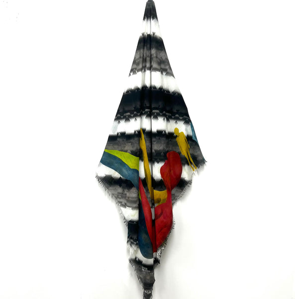 PP-5010 "THE PEOPLE" - PETER PILOTTO DIGITAL PRINT MODAL AND CASHMERE SCARF. MADE IN ITALY