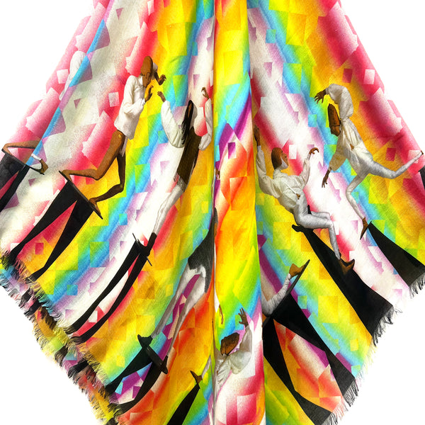 PP-5013 "RAINBOW DANCE" - PETER PILOTTO DIGITAL PRINT MODAL AND CASHMERE SCARF. MADE IN ITALY