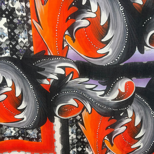 PP-5007 "CAESAR" - PETER PILOTTO DIGITAL PRINT MODAL CASHMERE SCARF. MADE IN ITALY