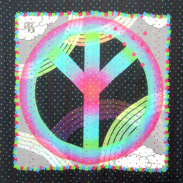 VL-7000 "PEACE AND LUCK" - VASSILISA DIGITAL PRINT MODAL AND CASHMERE SCARF. MADE IN ITALY