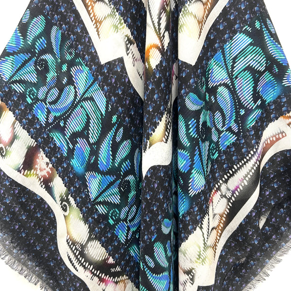 PP-5000 "PAISLEY" - PETER PILOTTO DIGITAL PRINT CASHMERE MODAL SCARF. MADE IN ITALY