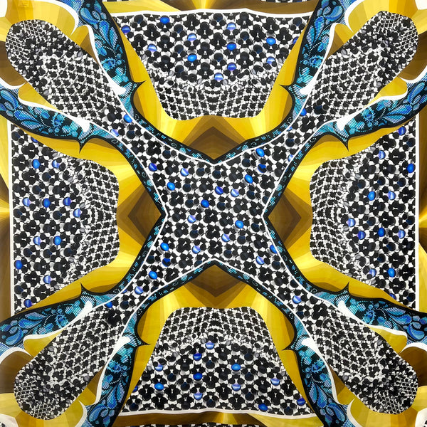 PP-5001 "STELLA" - PETER PILOTTO DIGITAL PRINT SILK SCARF. MADE IN ITALY