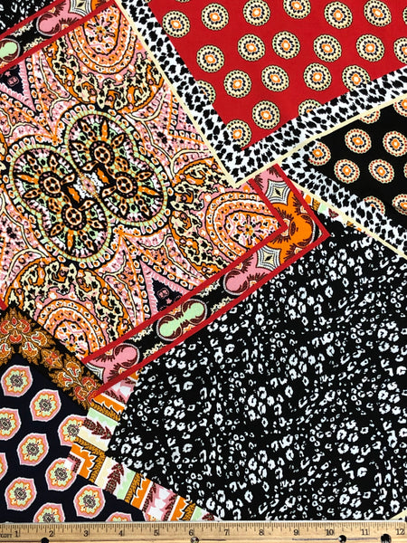 RV-7503W GEOMETRIC PRINT VISCOSE CREPE. ITALY