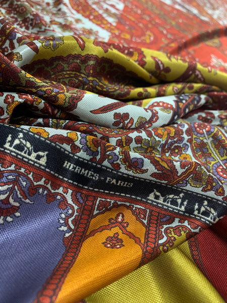 RVK-7517W DESIGNER SIGNATURE PRINT DOUBLE VISCOSE KNIT PANEL. HERMES. ITALY
