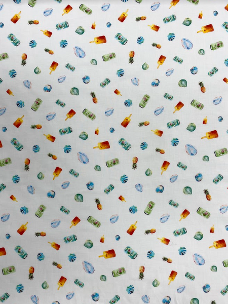 RV-7587W COCKTAIL PRINT VISCOSE CHALLIS. ITALY