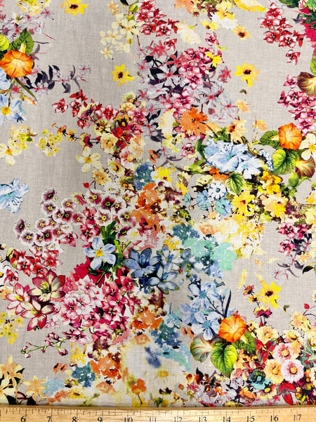 CP-7763W SPRING FLORAL PRINT COTTON LAWN. ITALY