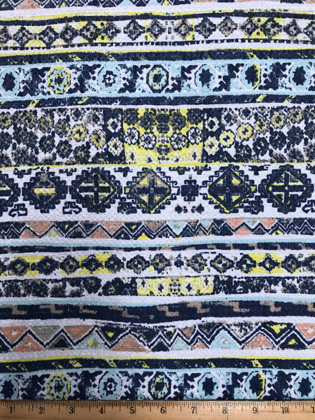 CT-1929W TRIBAL PRINT COTTON TEXTURED. FRANCE - Elliott Berman Textiles