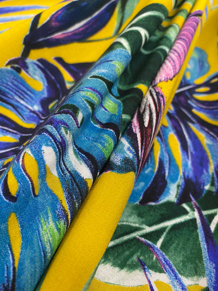 RV-7762W TROPICAL OMBRE PRINT VISCOSE CHALLIS. ITALY