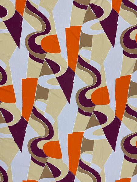 RV-7521W LARGE ABSTRACT PRINT FINE VISCOSE CREPE. ITALY