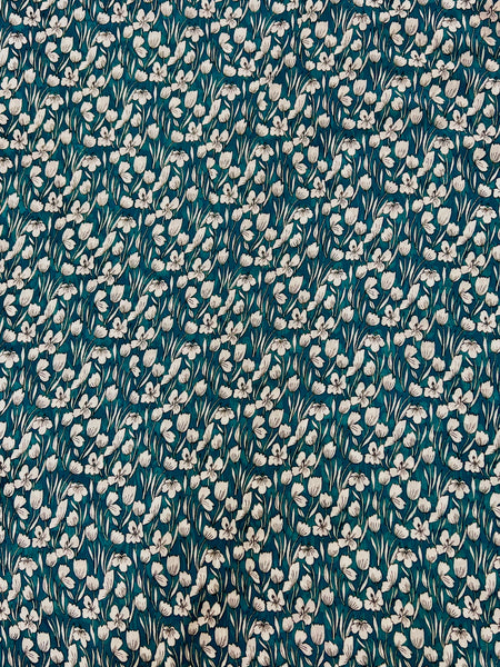 S-7633W FLORAL PRINT SILK VISCOSE CREPON. ITALY