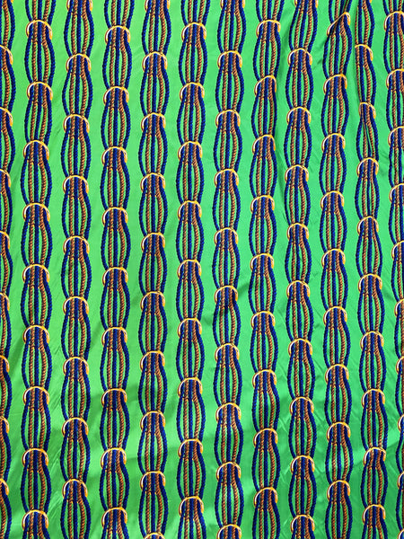 RV-7618W  DESIGNER CORDA VERDE PRINT VISCOSE TWILL SATIN FINISH. JUCCA. ITALY