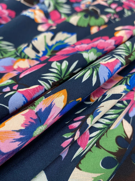 RV-7526W FLORAL PRINT VISCOSE CHALLIS. ITALY