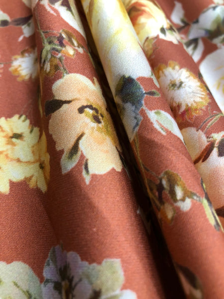 CP-7773W FLORAL PRINT STRETCH COTTON SATEEN. ITALY