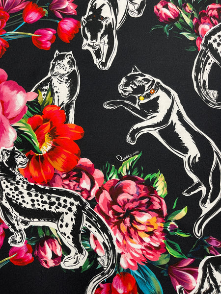 RV-7658W DESIGNER SIGNATURE 2-PLY VISCOSE CREPE.  ROBERTO CAVALLI. ITALY