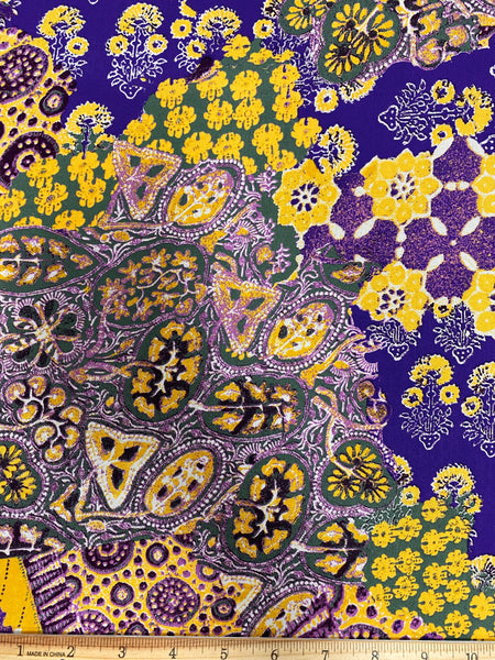 RV-7624W  GUSTAV KLIMT PRINT VISCOSE CHALLIS. ITALY