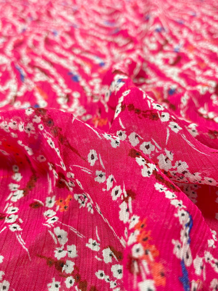 S-7648W FLORAL PRINT SILK VISCOSE CREPON. ITALY