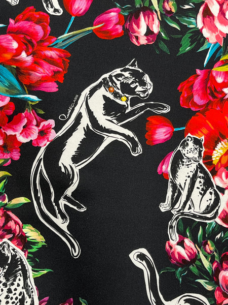 RV-7658W DESIGNER SIGNATURE 2-PLY VISCOSE CREPE.  ROBERTO CAVALLI. ITALY