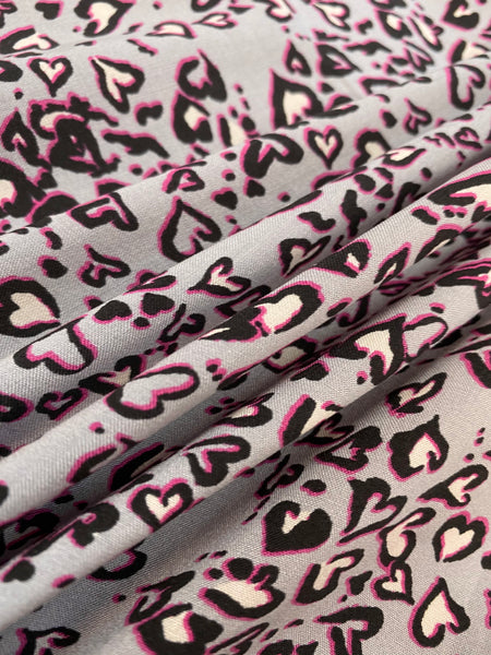 RV-7760W HEARTY CHEETAH PRINT VISCOSE CHALLIS. ITALY