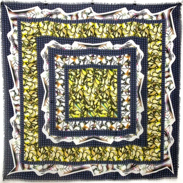 DS-2014 "STARDUST" - PETER PILOTTO DIGITAL PRINT CASHMERE MODAL SCARF. MADE IN ITALY
