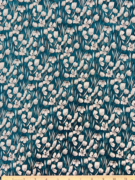 S-7633W FLORAL PRINT SILK VISCOSE CREPON. ITALY