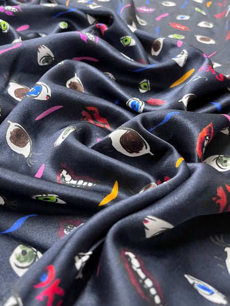 S-7594W KENZO-INSPIRED PRINT SILK VISCOSE CHARMEUSE. ITALY.