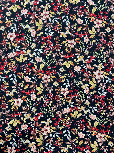 RV-7442W AUTUMN FLORAL VISCOSE TWILL. ITALY