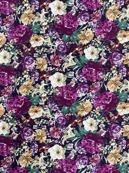 RV-7468W DIGITAL PRINT FLORAL PRINT VISCOSE CHALLIS. ITALY