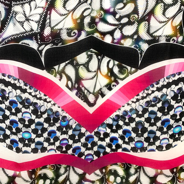 DS-2015 "DYNASTY" - PETER PILOTTO DIGITAL PRINT CASHMERE MODAL SCARF. MADE IN ITALY
