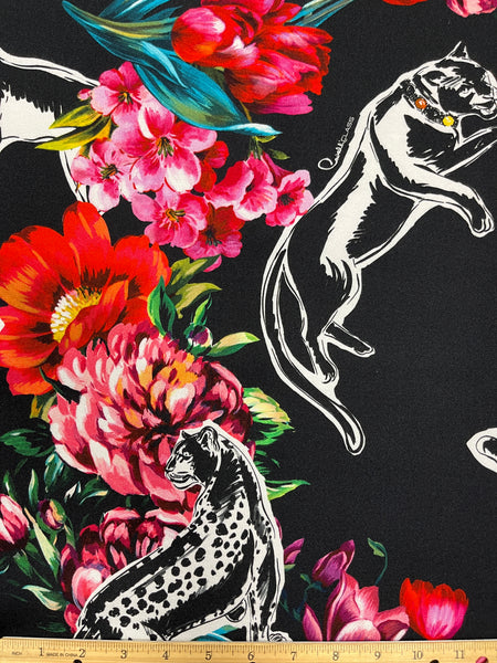 RV-7658W DESIGNER SIGNATURE 2-PLY VISCOSE CREPE.  ROBERTO CAVALLI. ITALY