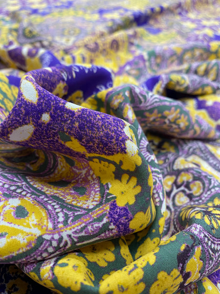 RV-7624W  GUSTAV KLIMT PRINT VISCOSE CHALLIS. ITALY