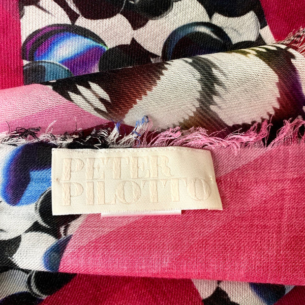 DS-2015 "DYNASTY" - PETER PILOTTO DIGITAL PRINT CASHMERE MODAL SCARF. MADE IN ITALY