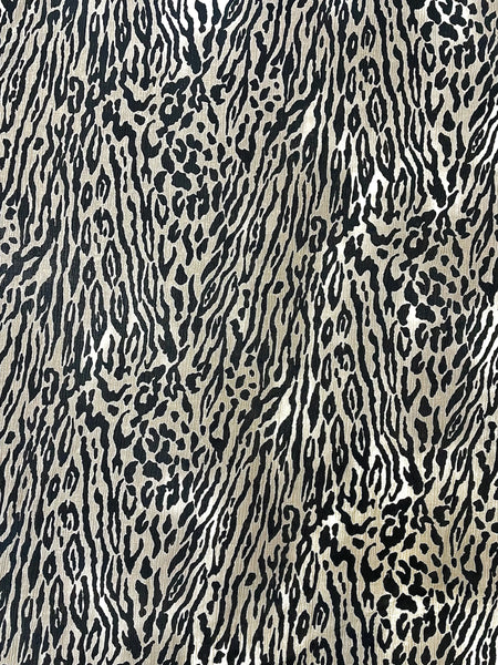 S-7647W ZEBRA PRINT SILK VISCOSE CREPON. ITALY