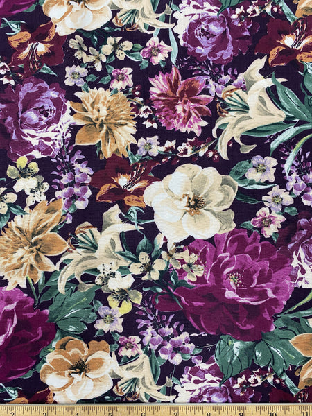 RV-7468W DIGITAL PRINT FLORAL PRINT VISCOSE CHALLIS. ITALY